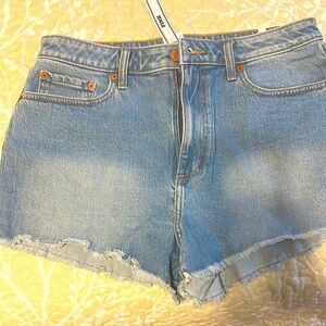 PINK Victoria's Secret Light Blue Frayed Jean Shorts